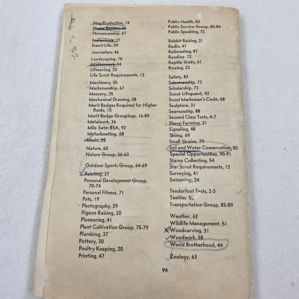 Boy Scouts of America Boy Scout Requirements Booklet, Copyright 1960